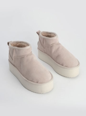 trendyol Leren winterboots beige