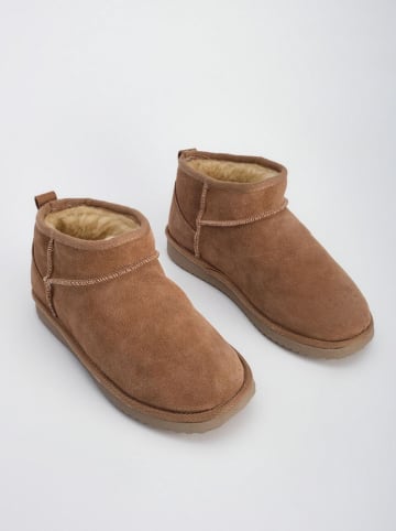 trendyol Leren winterboots lichtbruin