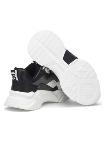 trendyol Sneakers in Schwarz/ Weiß/ Grau
