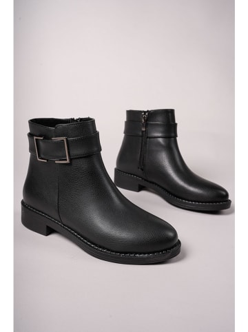 trendyol Botki w kolorze czarnym