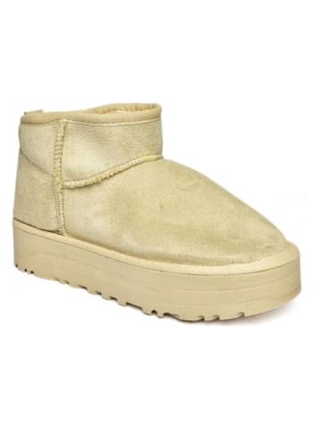 trendyol Leren winterboots crème