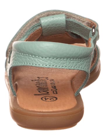 lamino Leren sandalen turquoise