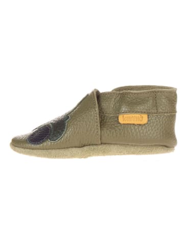 lamino Leren kruipschoentjes kaki