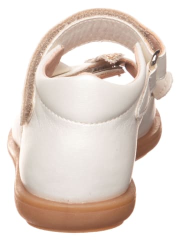 lamino Leren sandalen wit