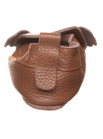 lamino Leder-Krabbelschuhe in Hellbraun