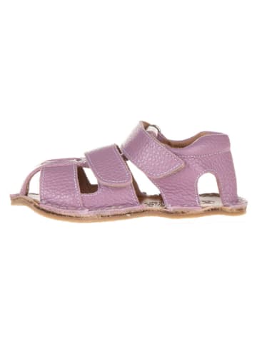 lamino Leder-Barfuß-Sandalen in Lila