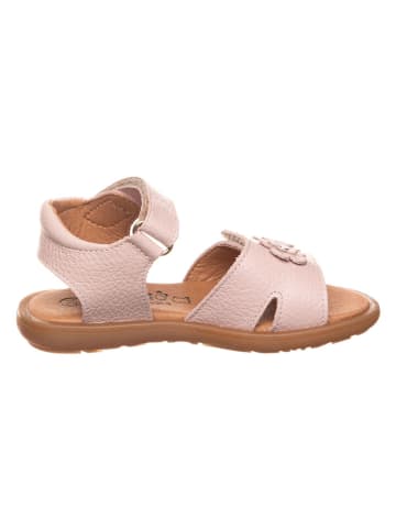 lamino Leren sandalen lichtroze