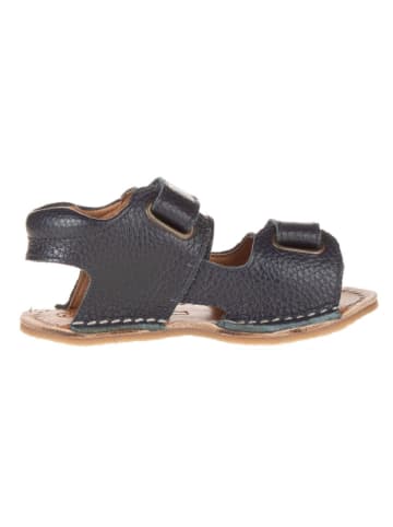 lamino Leren barefootsandalen donkerblauw