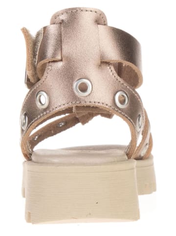 lamino Leder-Sandalen in Gold