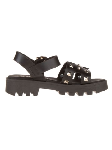 lamino Skórzane sandały w kolorze czarnym