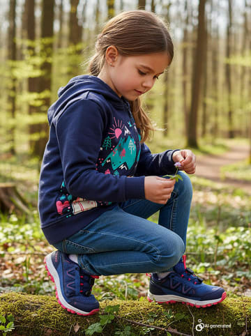 lamino Trekkingschuhe in Dunkelblau/ Pink