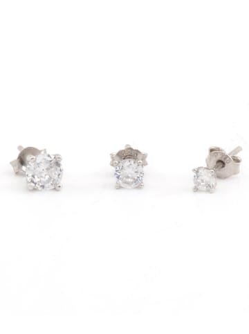 Heliophilia 3er-Set: Silber-Ohrstecker