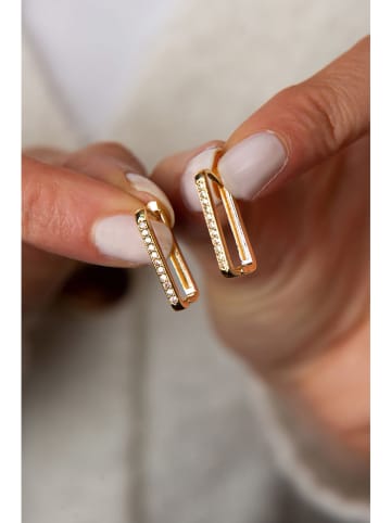 Heliophilia Vergulde creolen met edelstenen