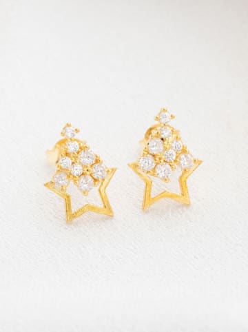 Heliophilia Pozłacane kolczyki-wkrętki