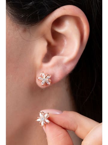 Heliophilia Pozłacane kolczyki-wkrętki z cyrkoniami