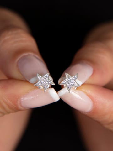 Heliophilia Zilveren oorstekers met edelstenen