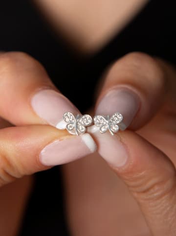 Heliophilia Zilveren oorstekers met edelstenen