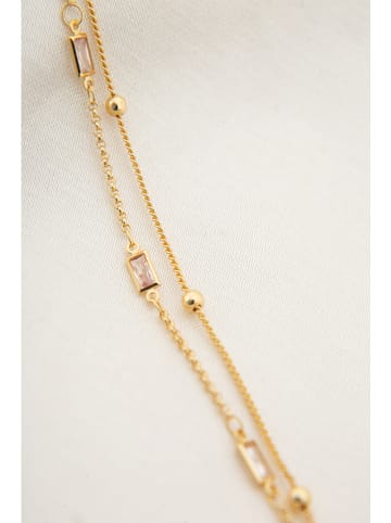 Heliophilia Vergulde enkelketting met edelstenen
