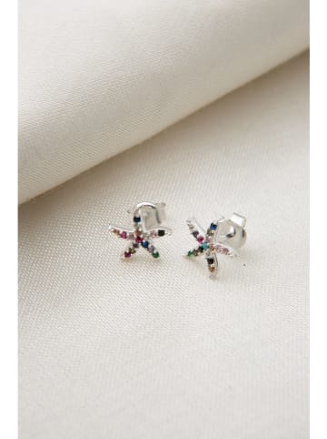 Heliophilia Zilveren oorstekers met edelstenen