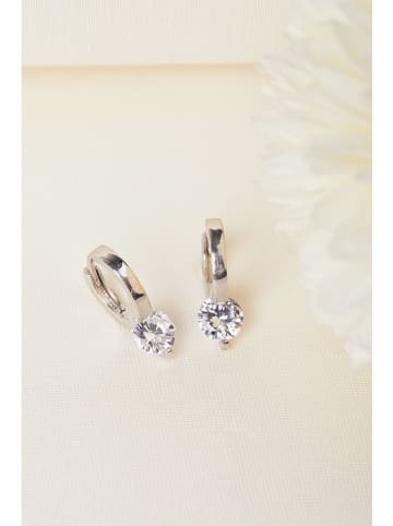 Heliophilia Silber-Creolen mit Edelsteinen