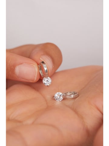 Heliophilia Silber-Creolen mit Edelsteinen