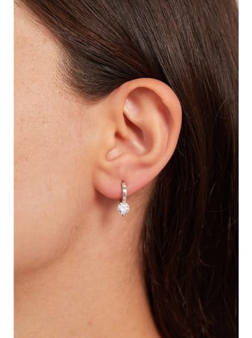 Heliophilia Zilveren creolen met edelstenen