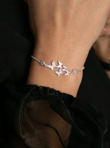 Heliophilia Srebrna bransoletka z elementami ozdobnymi