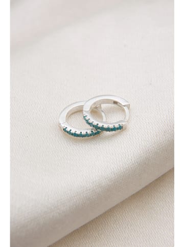 Heliophilia Srebrne kolczyki-kreole z cyrkoniami