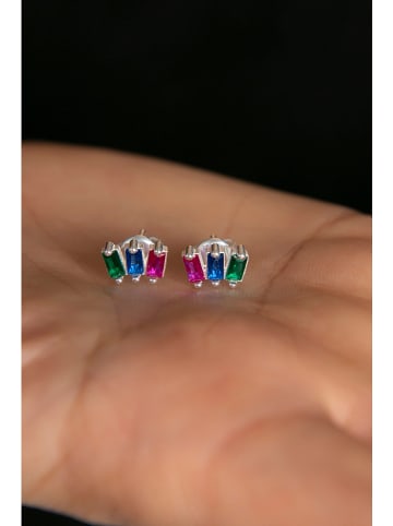 Heliophilia Silber-Ohrstecker mit Edelsteinen