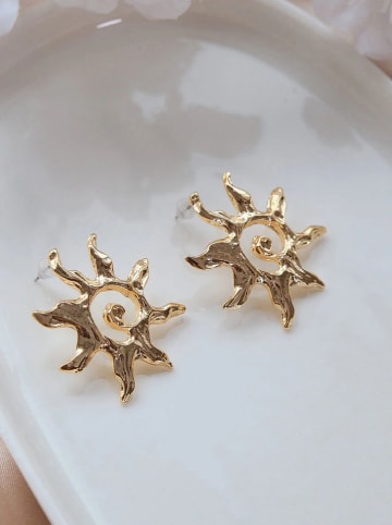 Heliophilia Pozłacane kolczyki-wkrętki