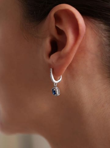 Heliophilia Silber-Creolen mit Edelsteinen