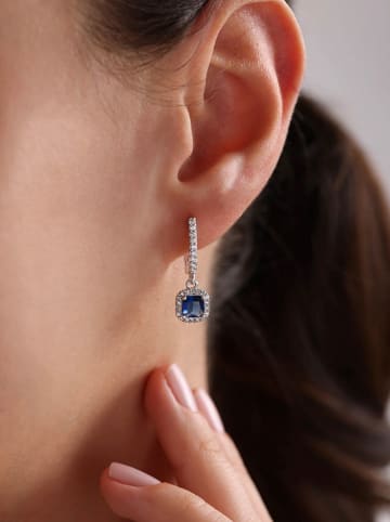 Heliophilia Srebrne kolczyki-kreole z cyrkoniami