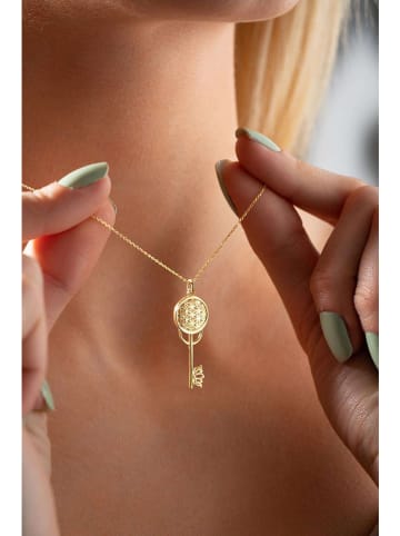 Heliophilia Pozłacany naszyjnik z zawieszką - dł. 42 cm