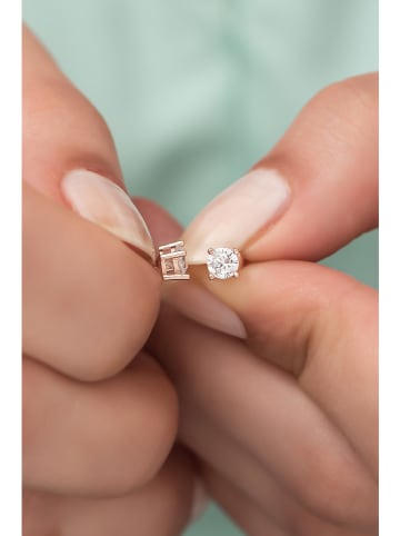 Heliophilia Srebrne kolczyki-wkrętki z cyrkoniami