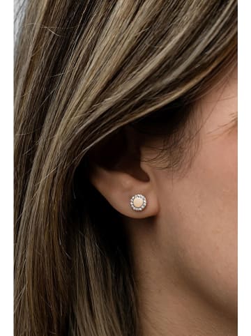 Heliophilia Pozłacane kolczyki-wkrętki z cyrkoniami