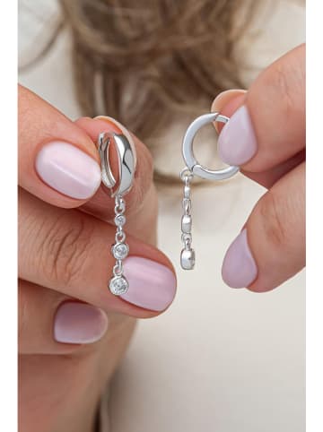 Heliophilia Silber-Creolen mit Edelsteinen