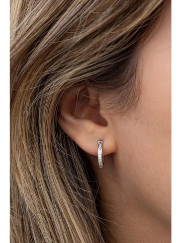 Heliophilia Silber-Creolen mit Edelsteinen