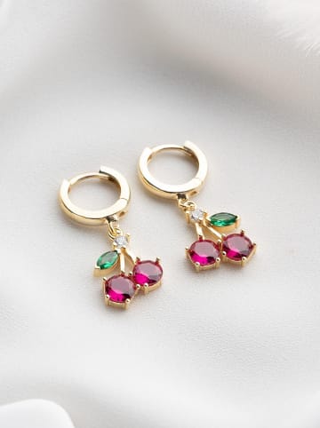 Heliophilia Zilveren creolen met edelstenen