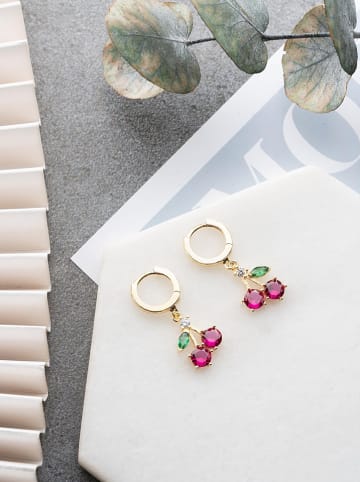 Heliophilia Srebrne kolczyki-kreole z cyrkoniami