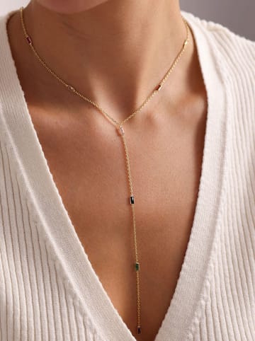 Heliophilia Vergold. Halskette mit Ziersteinen - (L)42 cm