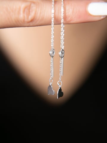 Heliophilia Zilveren oorhangers met edelstenen