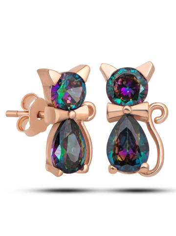 Heliophilia Silber-Ohrstecker mit Edelsteinen