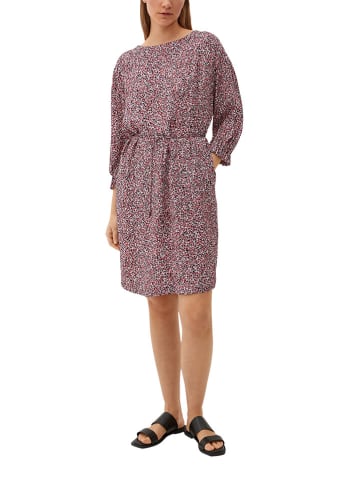 s.Oliver BLACK LABEL Kleid in Rot/ Schwarz