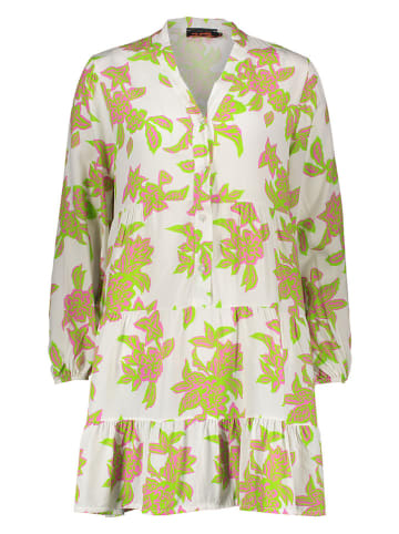 miss goodlife Jurk wit/roze/groen
