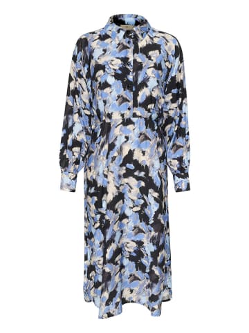 Kaffe Kleid "Victoria" in Hellblau/ Schwarz