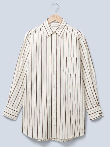 LeGer Hemdkleid "Ela" in Creme/ Braun