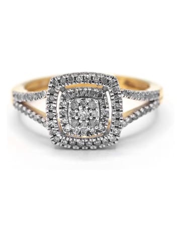 CARATELLI Gold-Ring "Rosie" mit Diamanten