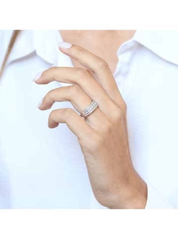 CARATELLI Weißgold-Ring "Rosaline" mit Diamanten