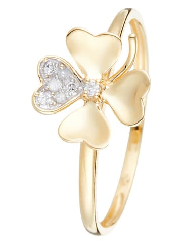 CARATELLI Gouden ring "Dites-le avec une Fleur" met diamanten