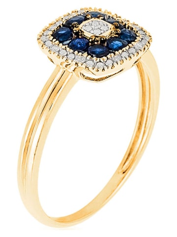 CARATELLI Gold-Ring "Volga" mit Diamanten und Edelsteinen